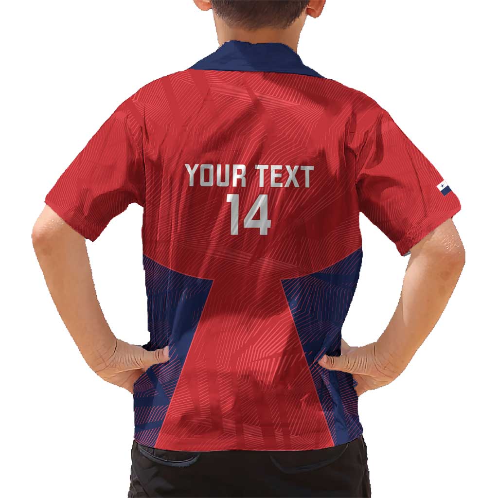 Custom Panama Football Kid Hawaiian Shirt Los Canaleros Harpy Eagle - Wonder Print Shop