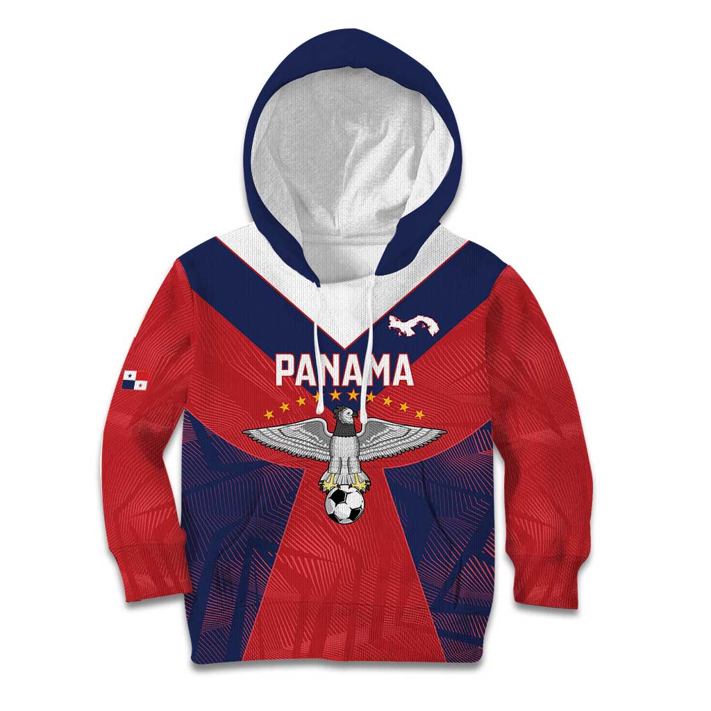 Custom Panama Football Kid Hoodie Los Canaleros Harpy Eagle - Wonder Print Shop