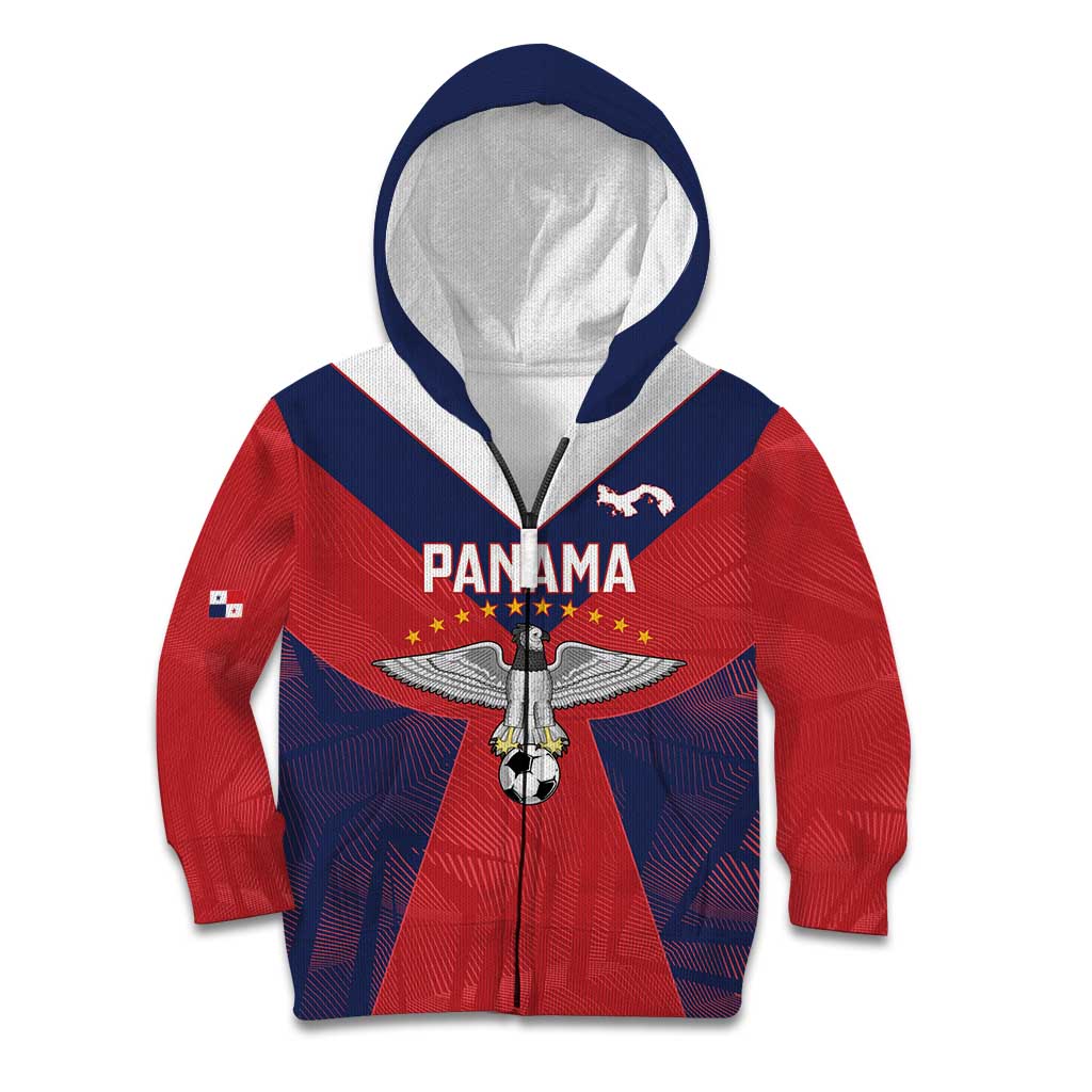 Custom Panama Football Kid Hoodie Los Canaleros Harpy Eagle - Wonder Print Shop