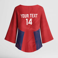 Custom Panama Football Kimono Sleeve Blouse Los Canaleros Harpy Eagle - Wonder Print Shop