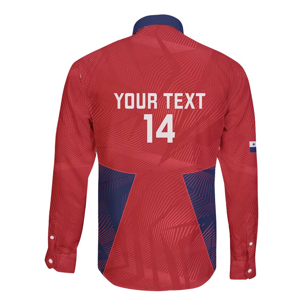 Custom Panama Football Long Sleeve Button Shirt Los Canaleros Harpy Eagle - Wonder Print Shop