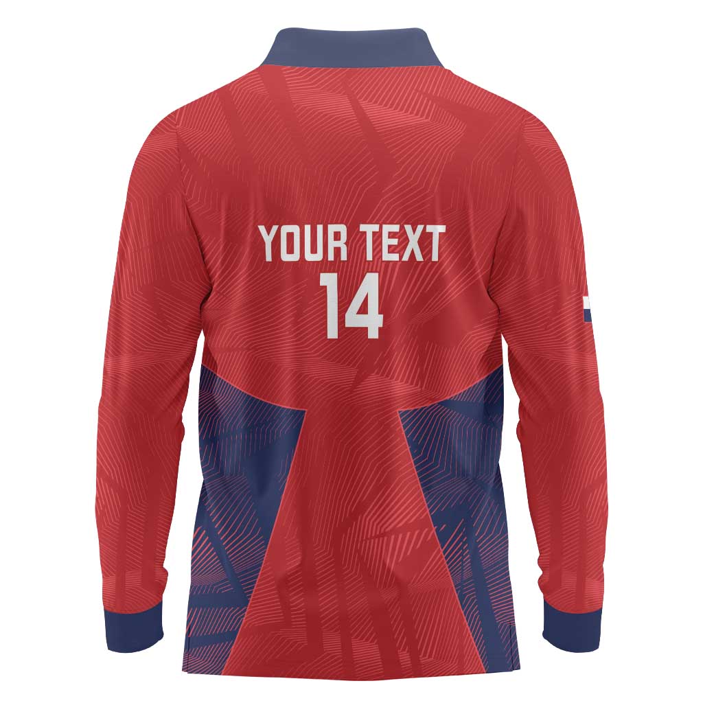 Custom Panama Football Long Sleeve Polo Shirt Los Canaleros Harpy Eagle - Wonder Print Shop