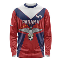 Custom Panama Football Long Sleeve Shirt Los Canaleros Harpy Eagle - Wonder Print Shop