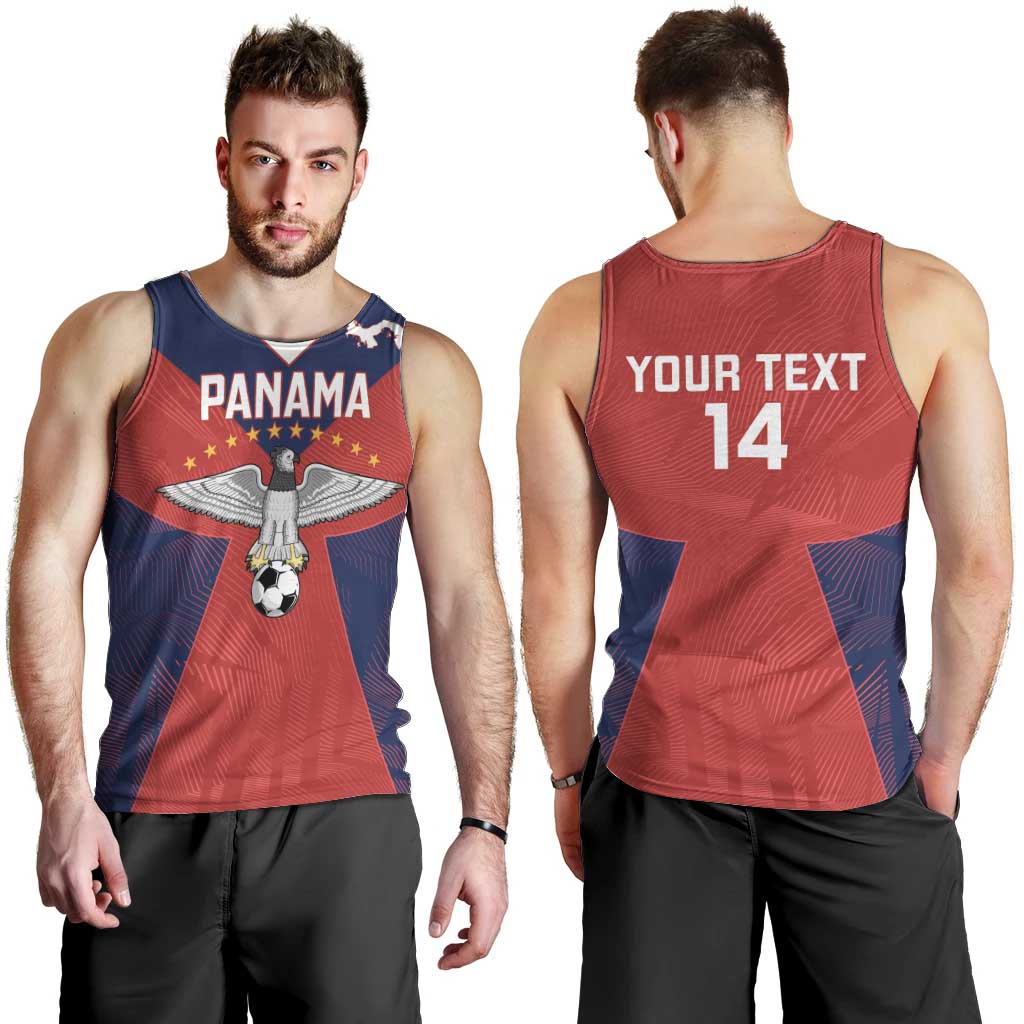 Custom Panama Football Men Tank Top Los Canaleros Harpy Eagle - Wonder Print Shop
