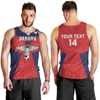 Custom Panama Football Men Tank Top Los Canaleros Harpy Eagle - Wonder Print Shop