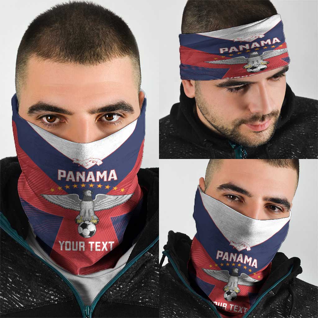 Custom Panama Football Neck Gaiter Los Canaleros Harpy Eagle - Wonder Print Shop