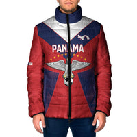 Custom Panama Football Padded Jacket Los Canaleros Harpy Eagle - Wonder Print Shop