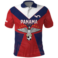 Custom Panama Football Polo Shirt Los Canaleros Harpy Eagle - Wonder Print Shop