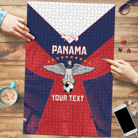 Custom Panama Football Puzzle Los Canaleros Harpy Eagle - Wonder Print Shop
