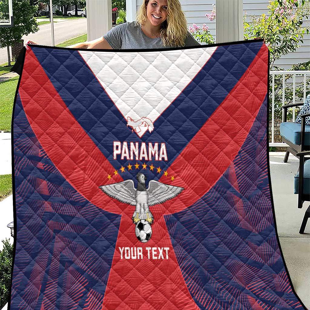 Custom Panama Football Quilt Los Canaleros Harpy Eagle - Wonder Print Shop