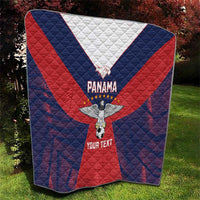 Custom Panama Football Quilt Los Canaleros Harpy Eagle - Wonder Print Shop