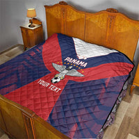 Custom Panama Football Quilt Los Canaleros Harpy Eagle - Wonder Print Shop