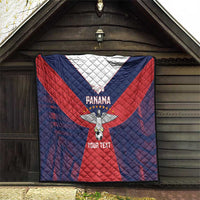 Custom Panama Football Quilt Los Canaleros Harpy Eagle - Wonder Print Shop