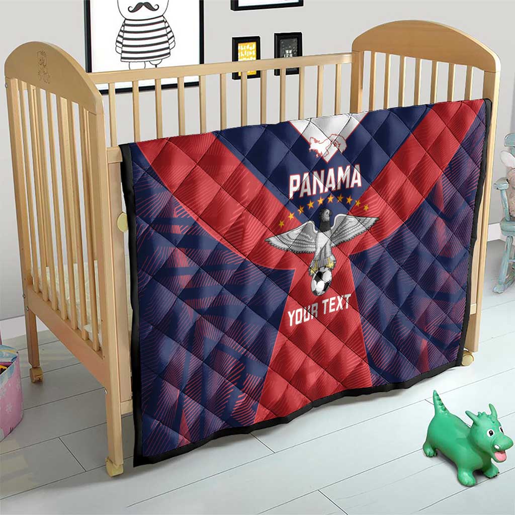 Custom Panama Football Quilt Los Canaleros Harpy Eagle - Wonder Print Shop