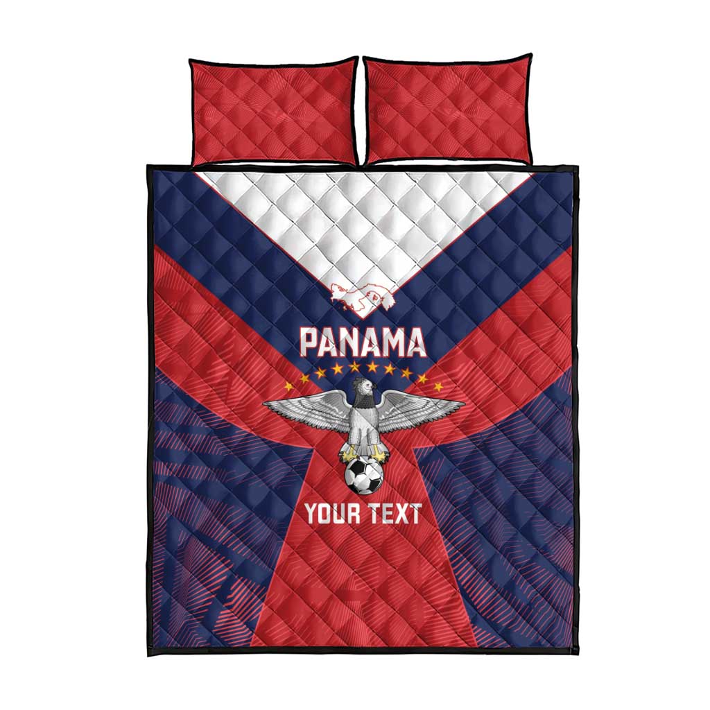 Custom Panama Football Quilt Bed Set Los Canaleros Harpy Eagle - Wonder Print Shop