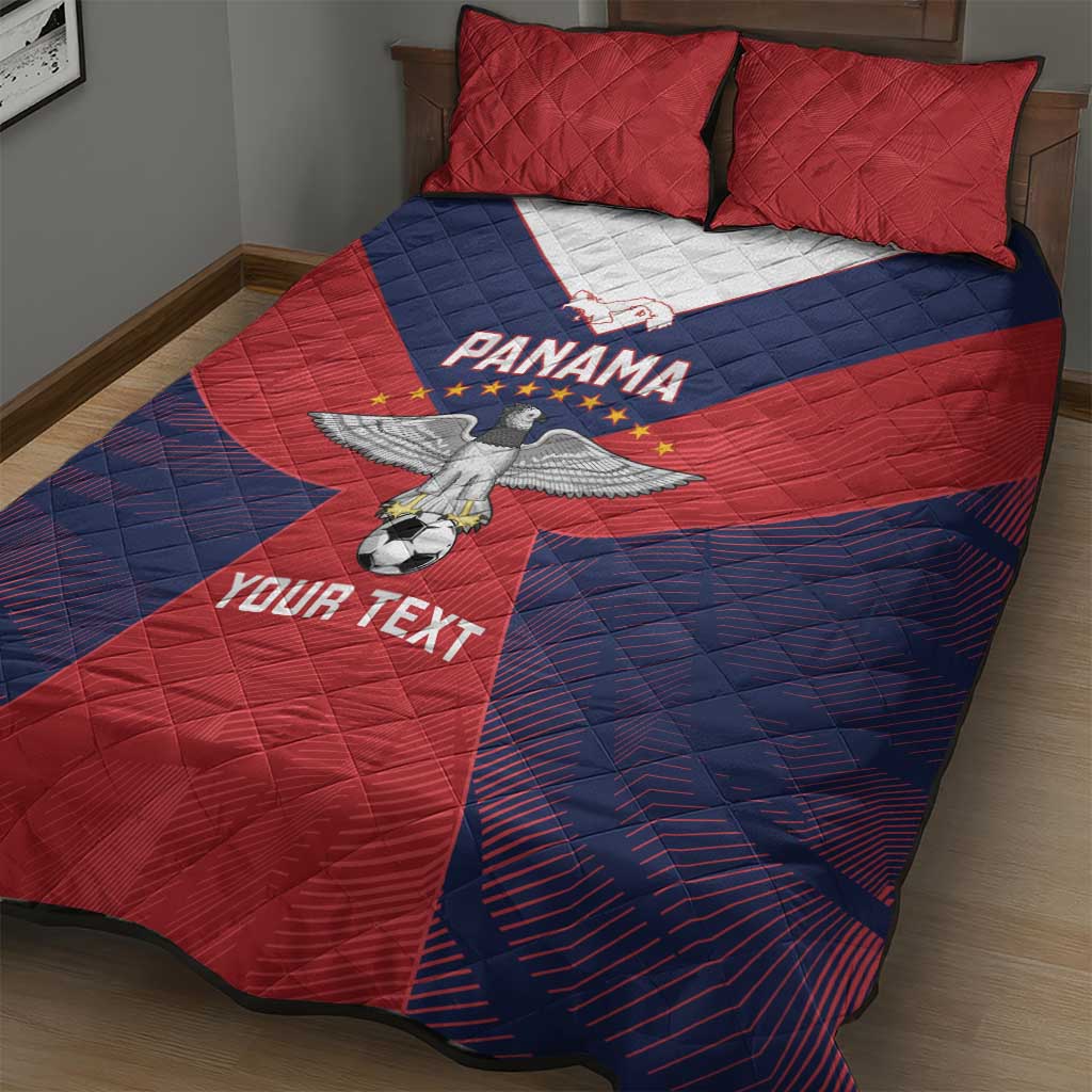 Custom Panama Football Quilt Bed Set Los Canaleros Harpy Eagle - Wonder Print Shop