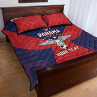 Custom Panama Football Quilt Bed Set Los Canaleros Harpy Eagle - Wonder Print Shop