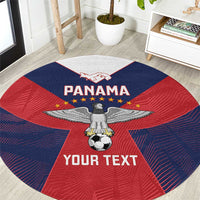 Custom Panama Football Round Carpet Los Canaleros Harpy Eagle - Wonder Print Shop