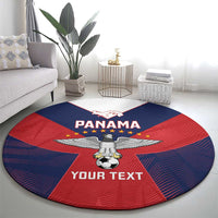 Custom Panama Football Round Carpet Los Canaleros Harpy Eagle - Wonder Print Shop