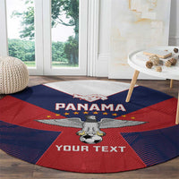 Custom Panama Football Round Carpet Los Canaleros Harpy Eagle - Wonder Print Shop