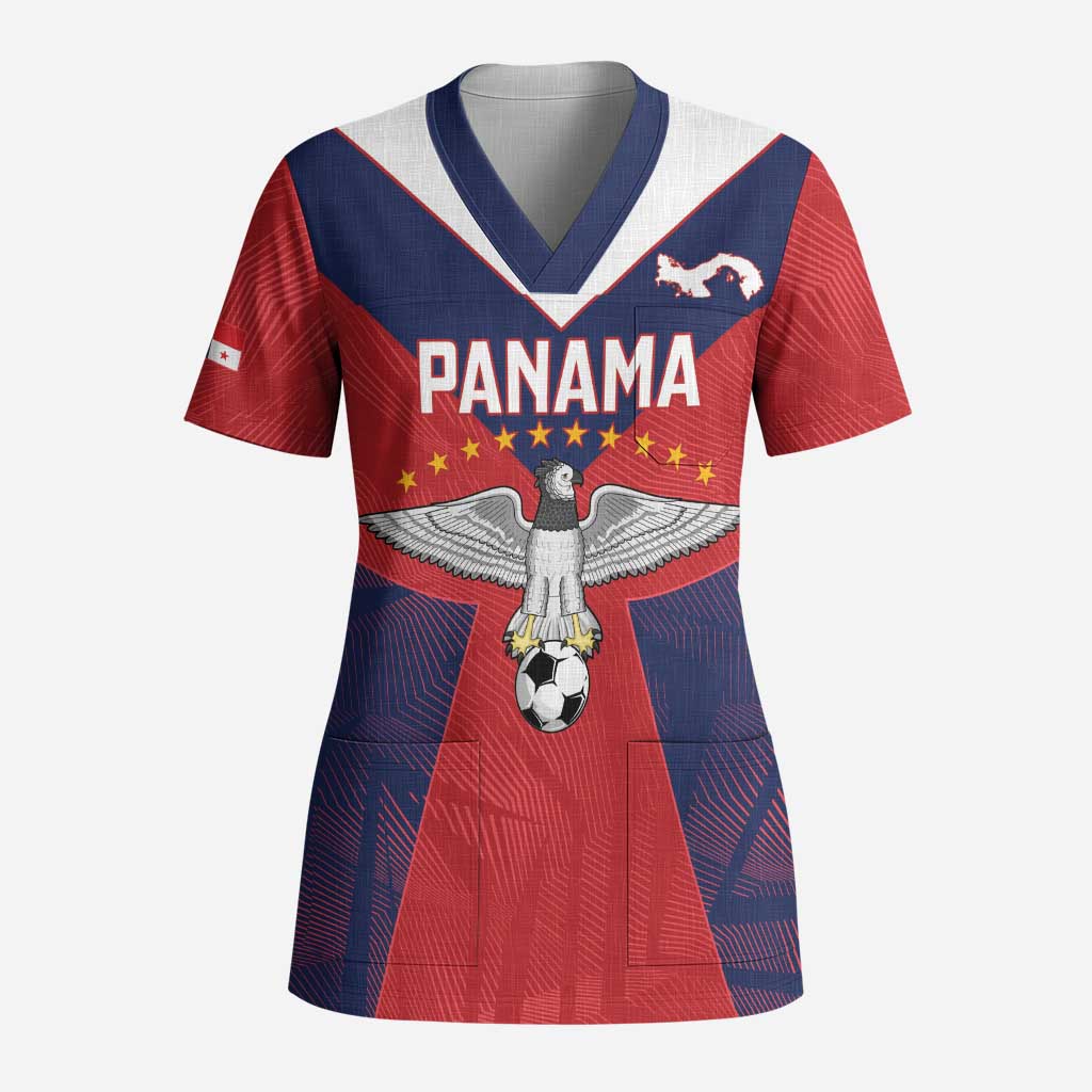 Custom Panama Football Scrub Top Los Canaleros Harpy Eagle - Wonder Print Shop
