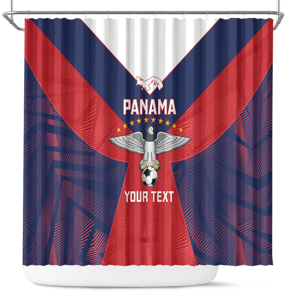 Custom Panama Football Shower Curtain Los Canaleros Harpy Eagle - Wonder Print Shop