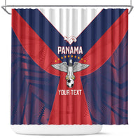 Custom Panama Football Shower Curtain Los Canaleros Harpy Eagle - Wonder Print Shop