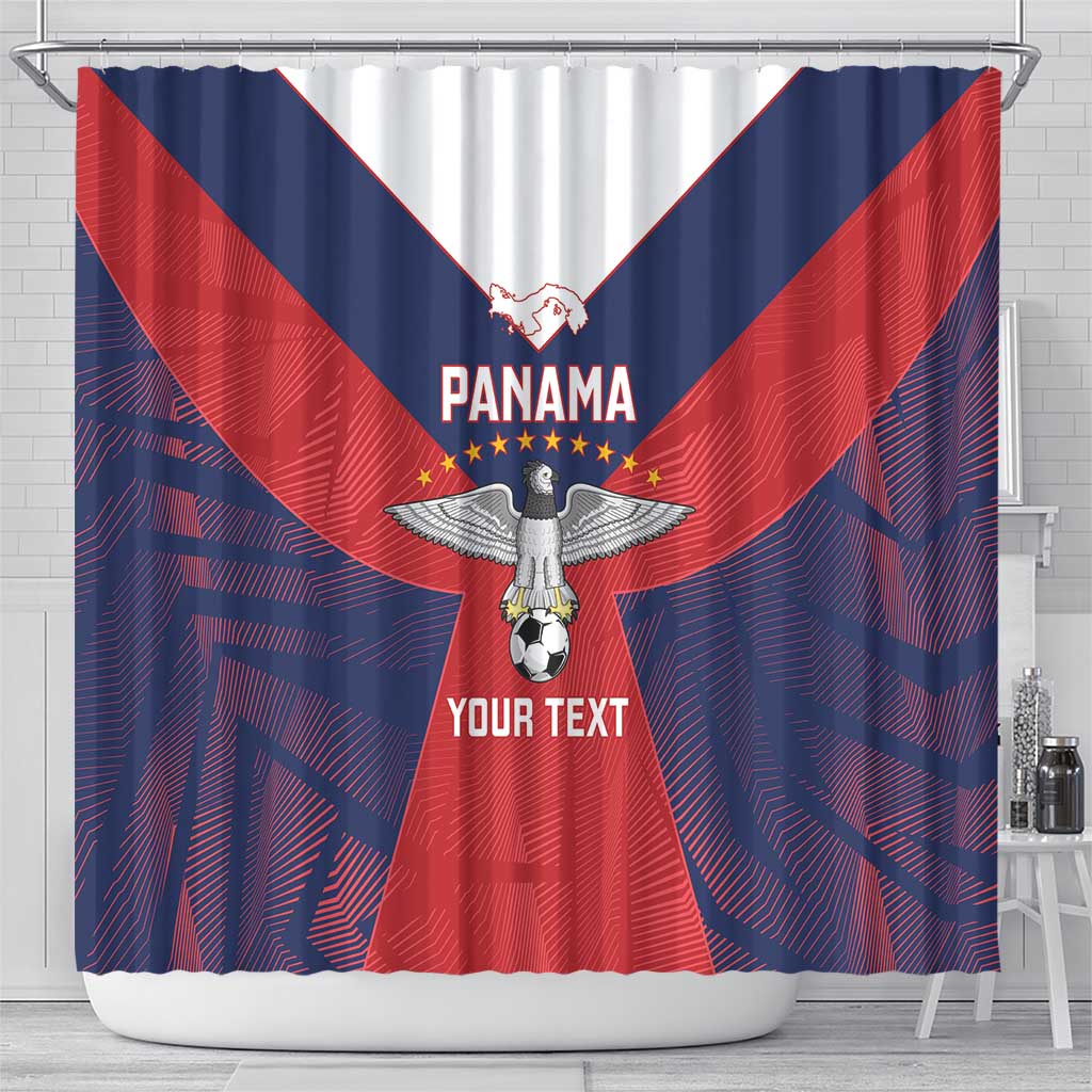 Custom Panama Football Shower Curtain Los Canaleros Harpy Eagle - Wonder Print Shop