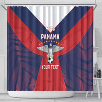 Custom Panama Football Shower Curtain Los Canaleros Harpy Eagle - Wonder Print Shop