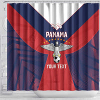 Custom Panama Football Shower Curtain Los Canaleros Harpy Eagle - Wonder Print Shop