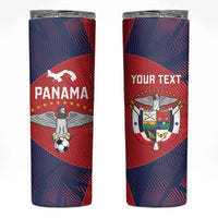 Custom Panama Football Skinny Tumbler Los Canaleros Harpy Eagle - Wonder Print Shop