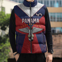 Custom Panama Football Sleeveless Puffer Jacket Los Canaleros Harpy Eagle - Wonder Print Shop