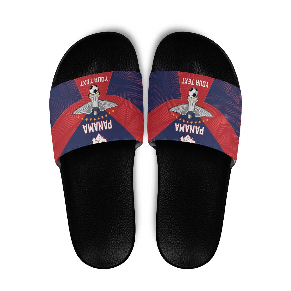 Custom Panama Football Slide Sandals Los Canaleros Harpy Eagle - Wonder Print Shop
