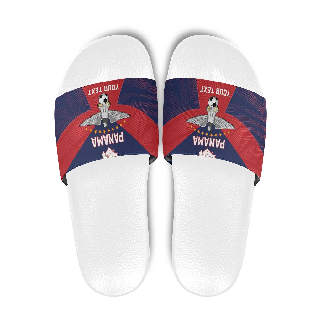 Custom Panama Football Slide Sandals Los Canaleros Harpy Eagle - Wonder Print Shop