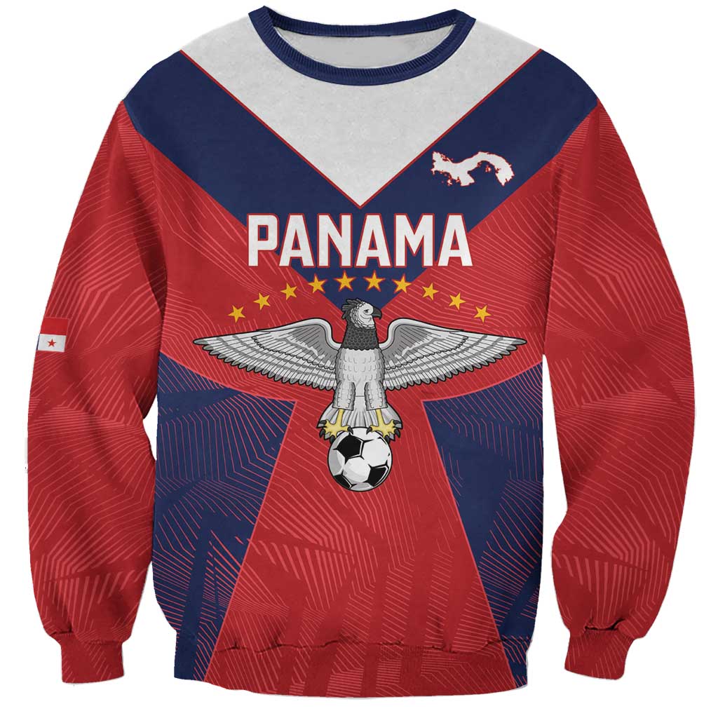 Custom Panama Football Sweatshirt Los Canaleros Harpy Eagle - Wonder Print Shop