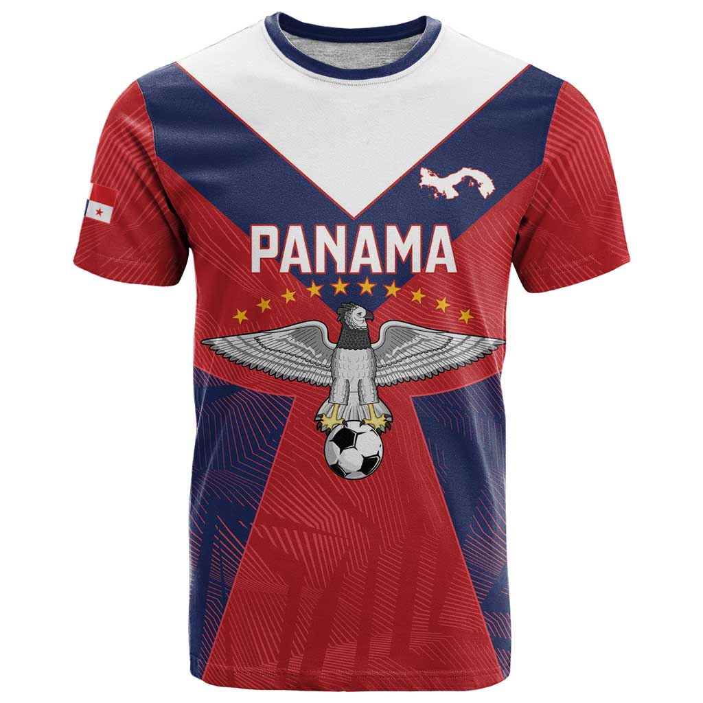 Custom Panama Football T Shirt Los Canaleros Harpy Eagle - Wonder Print Shop