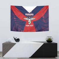 Custom Panama Football Tapestry Los Canaleros Harpy Eagle - Wonder Print Shop