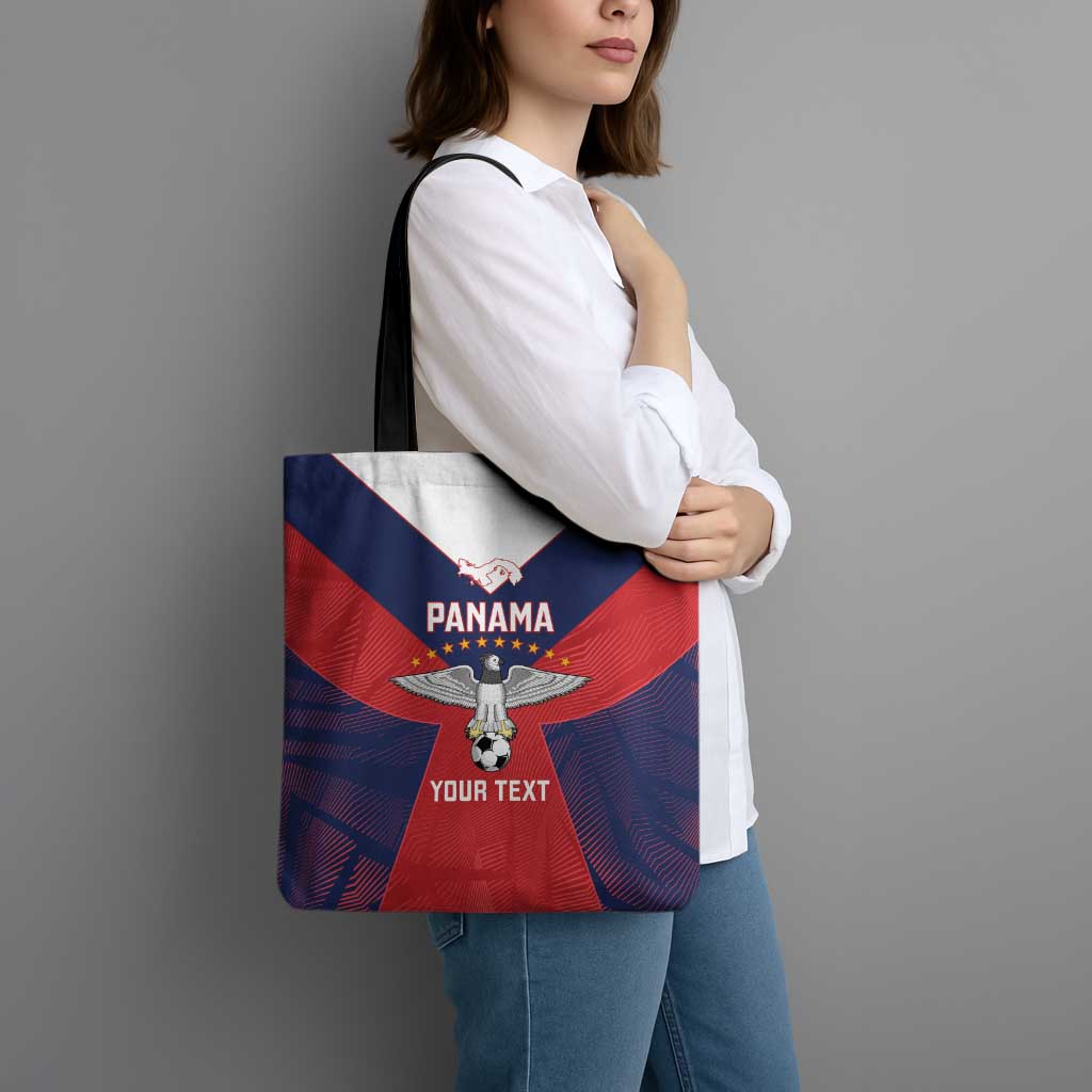 Custom Panama Football Tote Bag Los Canaleros Harpy Eagle - Wonder Print Shop