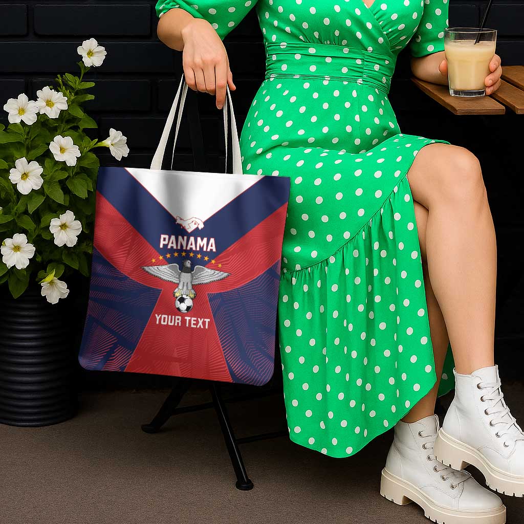 Custom Panama Football Tote Bag Los Canaleros Harpy Eagle - Wonder Print Shop