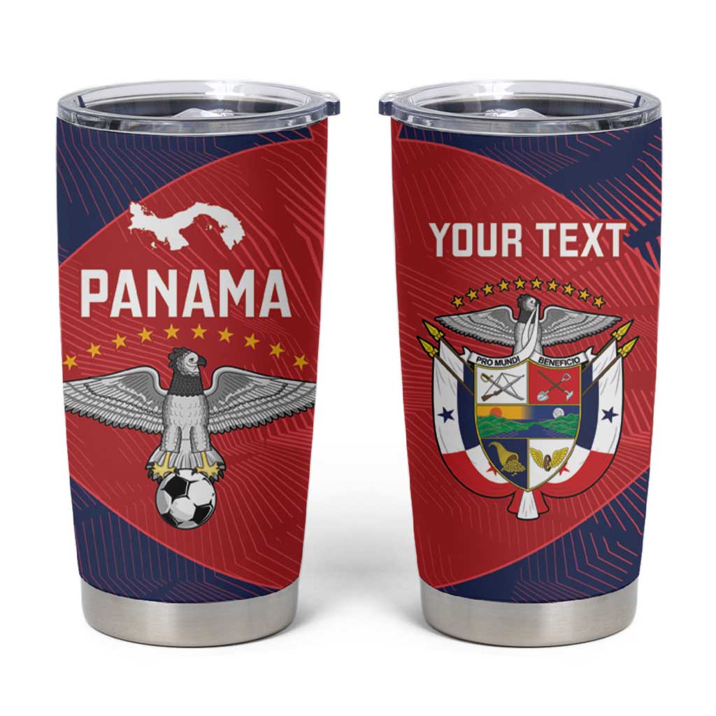 Custom Panama Football Tumbler Cup Los Canaleros Harpy Eagle - Wonder Print Shop