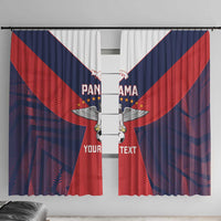Custom Panama Football Window Curtain Los Canaleros Harpy Eagle - Wonder Print Shop