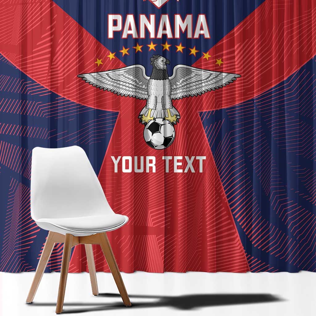 Custom Panama Football Window Curtain Los Canaleros Harpy Eagle - Wonder Print Shop