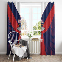 Custom Panama Football Window Curtain Los Canaleros Harpy Eagle - Wonder Print Shop
