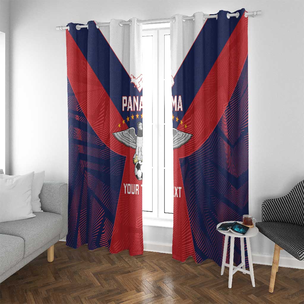Custom Panama Football Window Curtain Los Canaleros Harpy Eagle - Wonder Print Shop