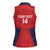 Custom Panama Football Women Sleeveless Polo Shirt Los Canaleros Harpy Eagle - Wonder Print Shop