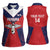 Custom Panama Football Women Sleeveless Polo Shirt Los Canaleros Harpy Eagle - Wonder Print Shop
