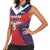 Custom Panama Football Women Sleeveless Polo Shirt Los Canaleros Harpy Eagle - Wonder Print Shop