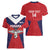 Custom Panama Football Women V-Neck T-Shirt Los Canaleros Harpy Eagle - Wonder Print Shop