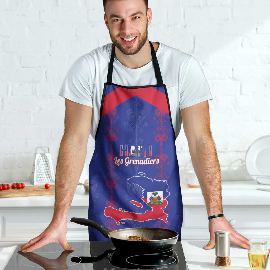 Haiti Football Apron Les Grenadiers Veve Vodou Blue - Wonder Print Shop