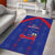 Haiti Football Area Rug Les Grenadiers Veve Vodou Blue - Wonder Print Shop
